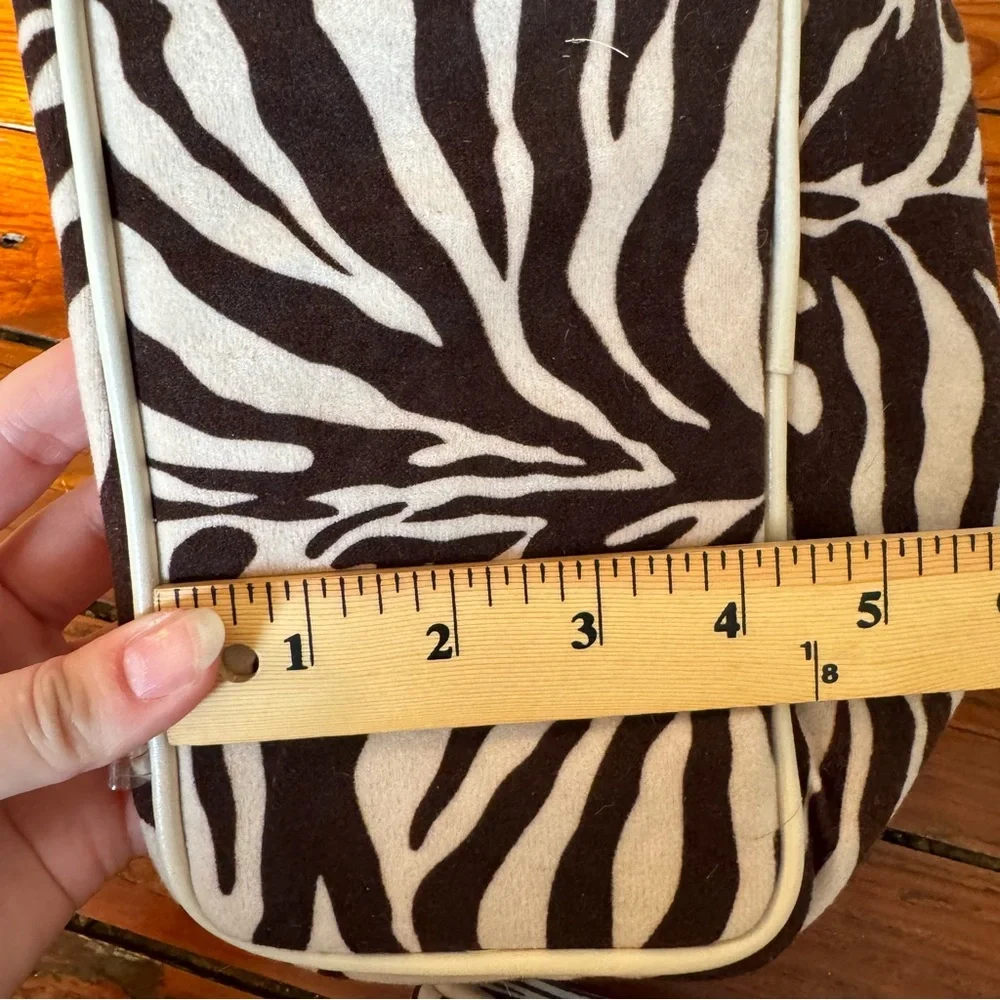 🧩 3/$20 Basics Brown Zebra Print Set of 2 Cosmetic Bag NWT